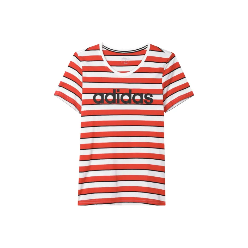 Adidas Set in Sleeve T Shirt Women's Red-0