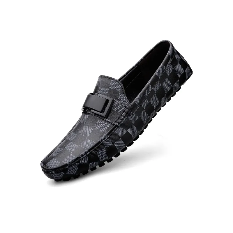 Eminu Gommino Loafers Men Black-2