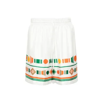 CASABLANCA Silk Shorts With Drawstring