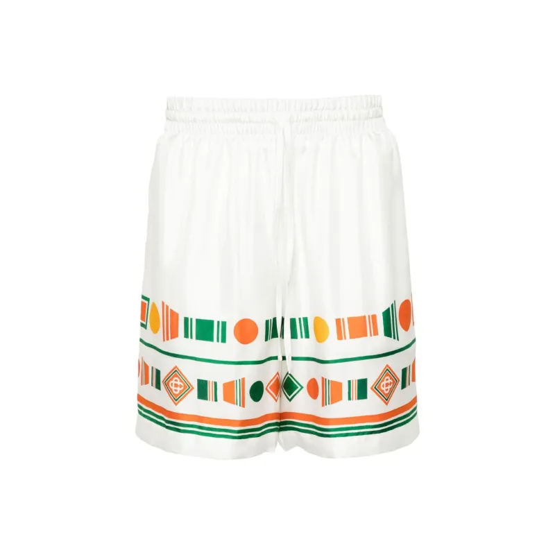 CASABLANCA Silk Shorts With Drawstring-0