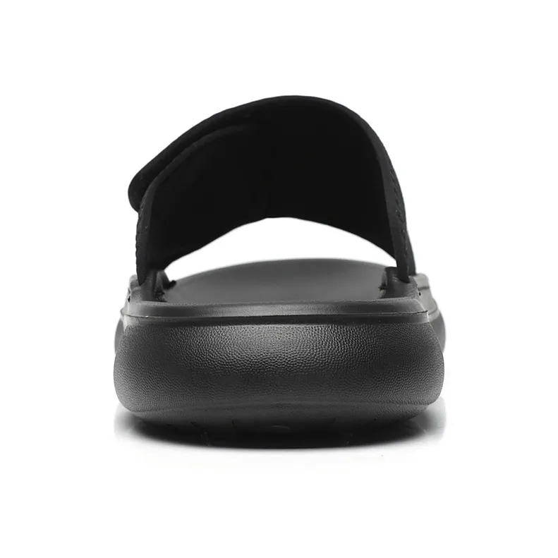 QIE Rubber Foam Outsole Slide Slippers Men's Black-2