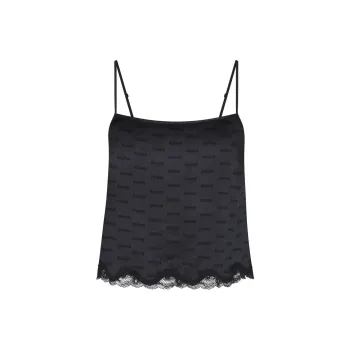 SKIMS JACQUARD LACE CAMI Tank Tops Women's ONYX/Onyx