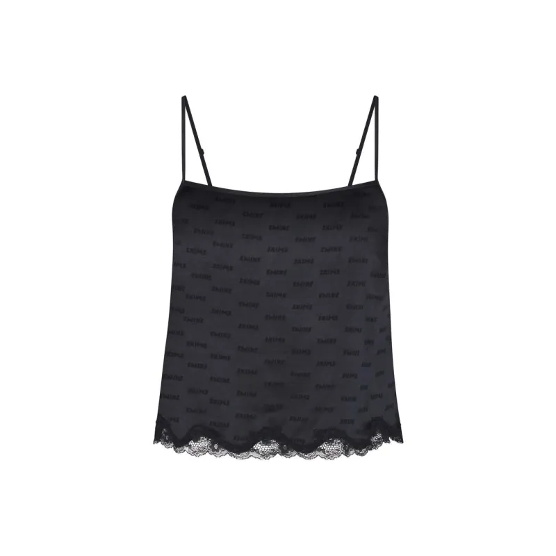 SKIMS JACQUARD LACE CAMI Tank Tops Women's ONYX/Onyx-0