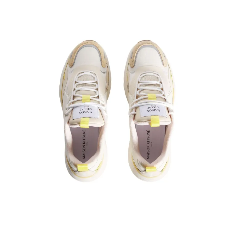 Maison Kitsune Sora Low Top Casual Shoes Men's Beige-4