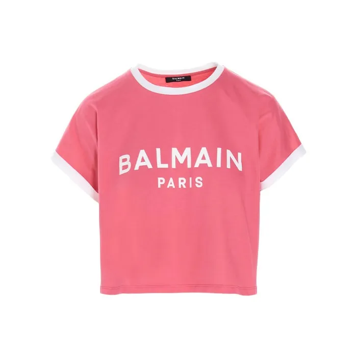 BALMAIN Crop Tops Women's Pink-0