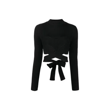 DION LEE SS22 Slim Fit Sweater Women's Black