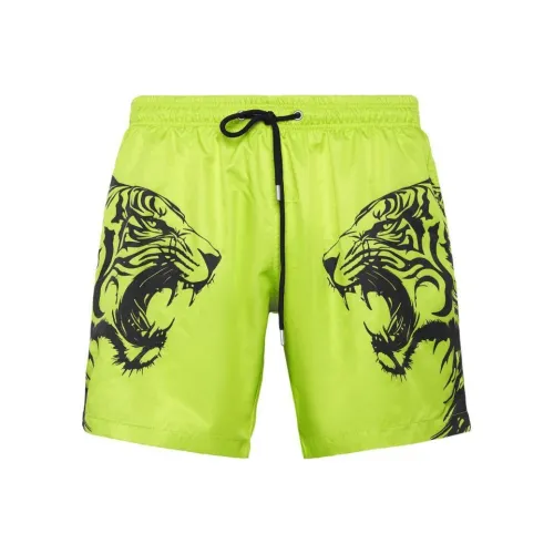 PLEIN SPORT SS24 비치 반바지 남성 라이트 그린