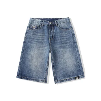 Jeep Theme Series Denim Shorts Unisex Vintage Blue