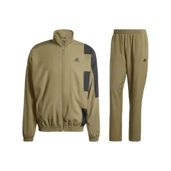 Adidas Sportswear Colorblock Tracksuit Casual Sportswear Men's Olive Green