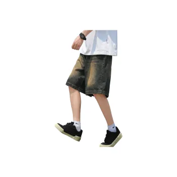 UPZCY Denim Shorts Unisex Nostalgic Blue