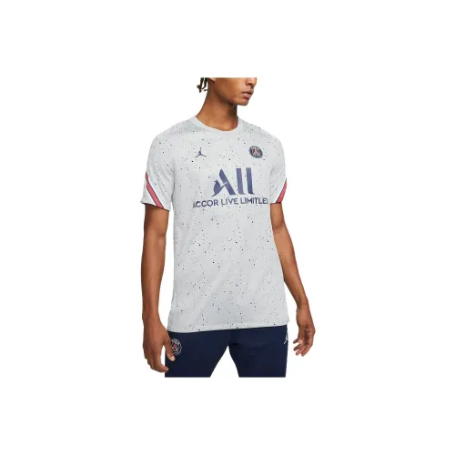JORDAN Paris Saint Germain Soccer Jerseys Men Gray