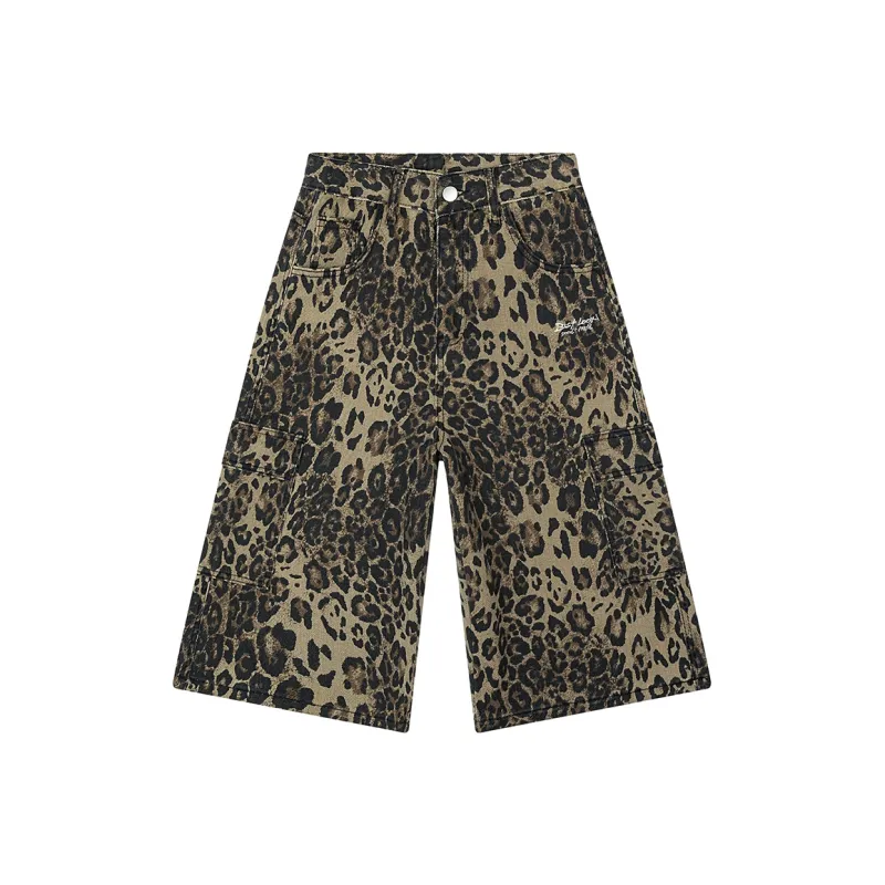 LOOX! Cargo Shorts Unisex Desert Leopard Print-0