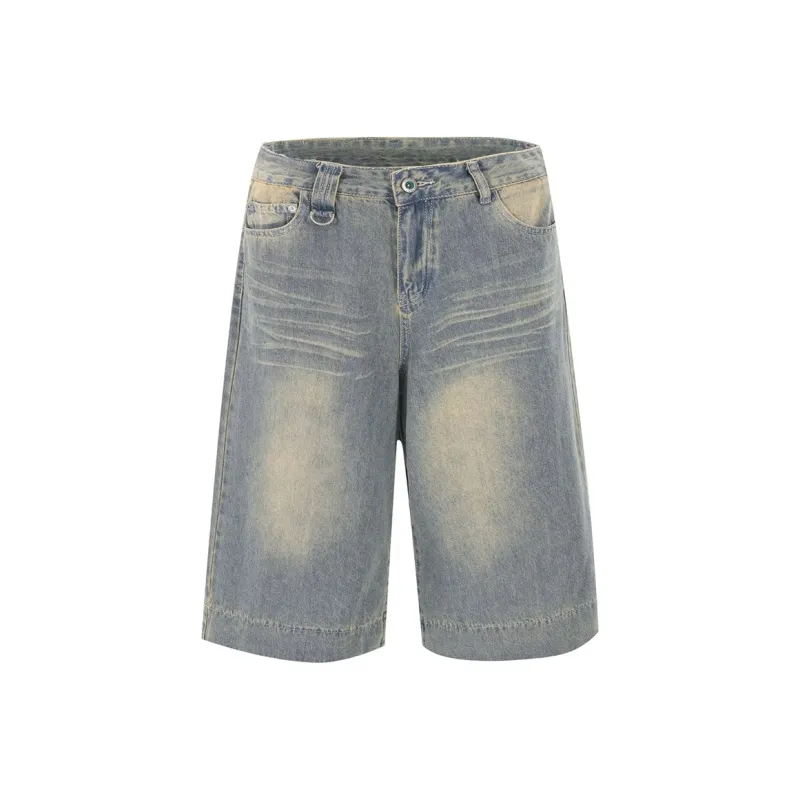 T IRA Denim Shorts Unisex Vintage Blue-0
