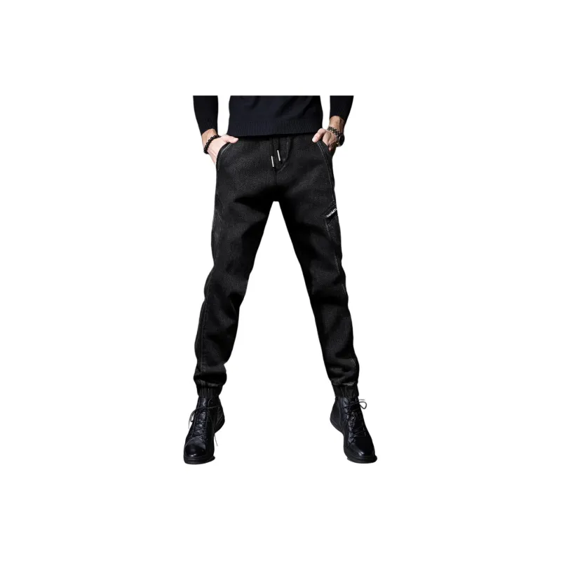 Devanro Casual Pants Men's Black-0