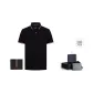 Obsidian Black Polo Shirt+Black Wallet
