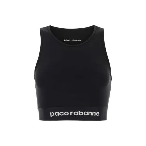 Paco Rabanne Logo Detailed Sleeveless Sports Bra