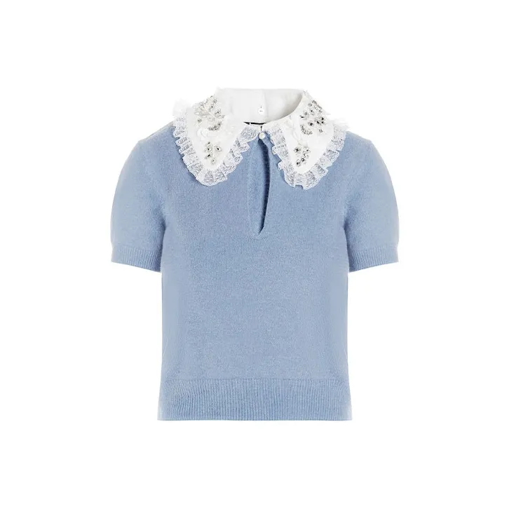 Elisabetta Franchi FW21 Fitted Sweater Women's Blue-0