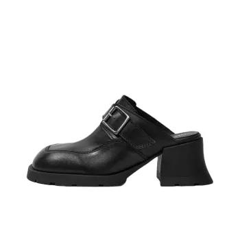 MIISTA Closed Toe Slippers 6.5cm Women's Black