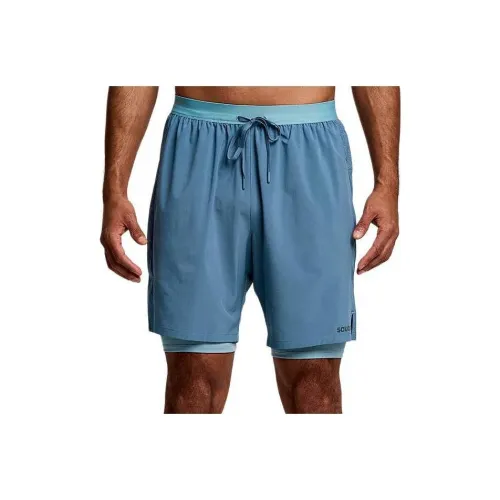 Saucony Soutpace7' 2-In-1 Short Casual Shorts Men's Blue