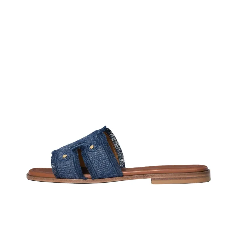 CELINE Slide Slippers Women's Blue-0