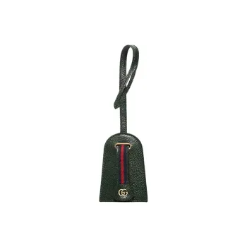 GUCCI Leather Key Pouch Small Size Women's Green
