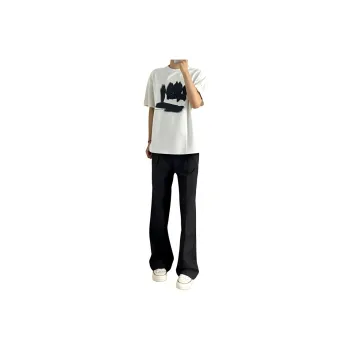 DARK HORSE Casual Pants Unisex Ivory Black