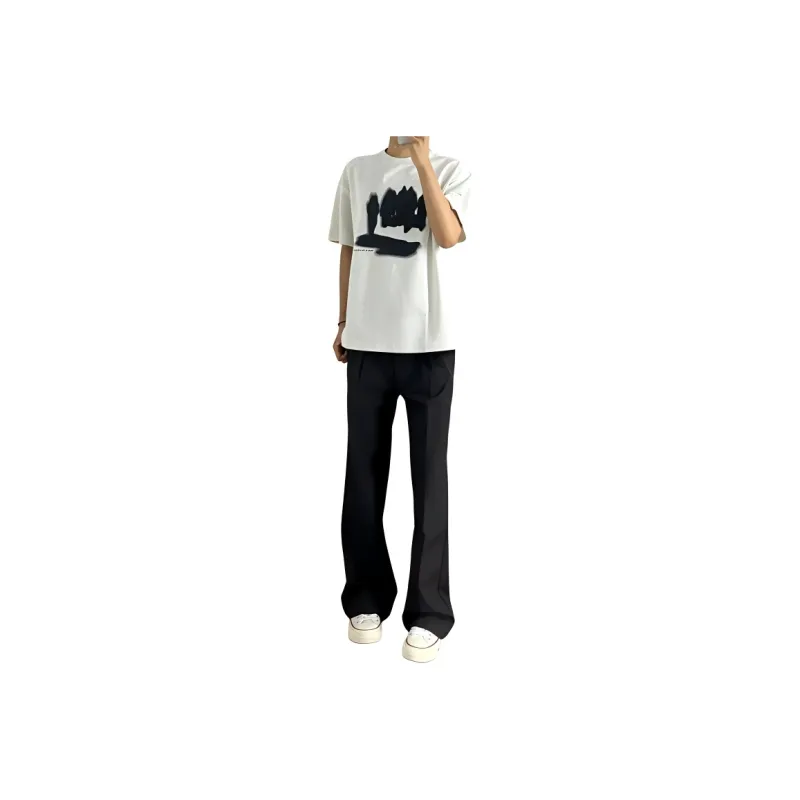 DARK HORSE Casual Pants Unisex Ivory Black-0