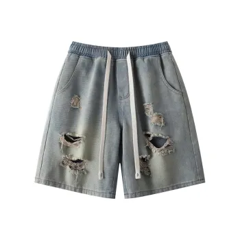 WARNING LIGHT Denim Shorts Unisex