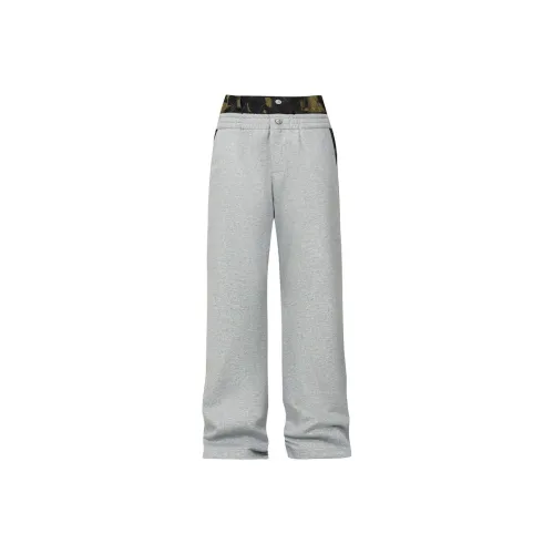 YADcrew Casual Pants Unisex Gray