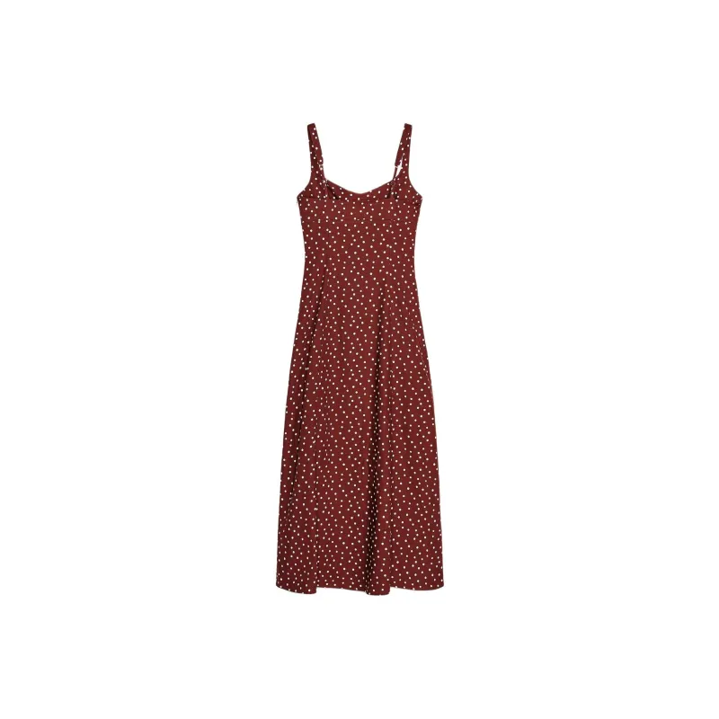 ZARA Slip Dress Women's Burgundy-1