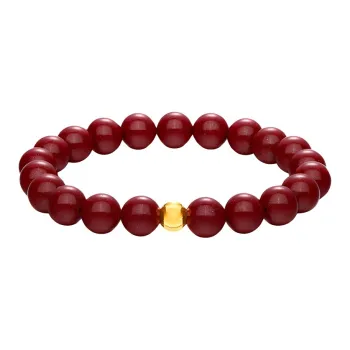 JINLIUFUJIXIANG Reconstructed Cinnabar Bracelets Women's