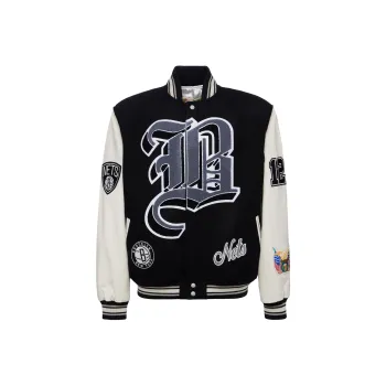 JEFF HAMILTON X Brooklyn Nets '/White' Bomber Jacket