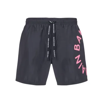 BALMAIN Logo Printed Drawstring Swim Shorts