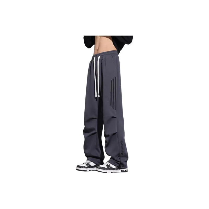 FOMOCE Casual Pants Unisex Light Gray-4