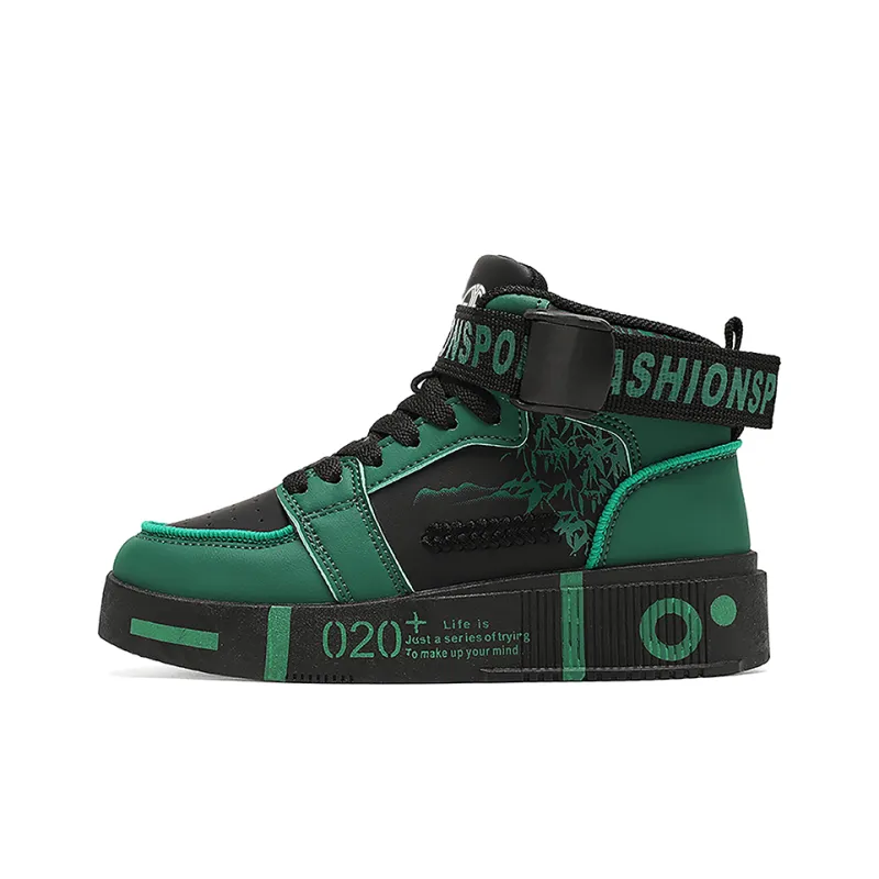Yi Jiabao Slip Resistant Cushioning And Breathable High Top Skateboard Shoes Men's-0