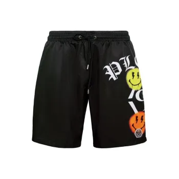 PHILIPP PLEIN Logo print Swim Shorts
