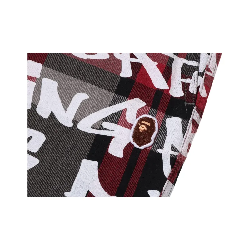 A BATHING APE Graffiti Check One Point Relaxed Fit Pants-2