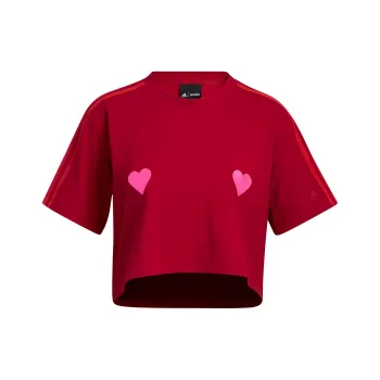 Adidas Ivy Park Graphic Crop Tee Power Red