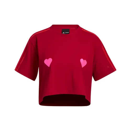 Adidas Ivy Park Graphic Crop Tee Power Red