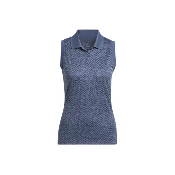 Adidas Free Shipping With AdiClub Ultimate365 Jacquard Sleeveless Polo Shirt