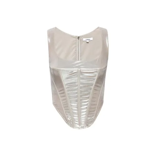 Miaou CAMPBELL CORSET Tank Tops Women's Silver Foil Color