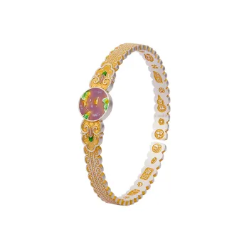 Shunqin Silver Building 999 Fine Silver Bangles Women's