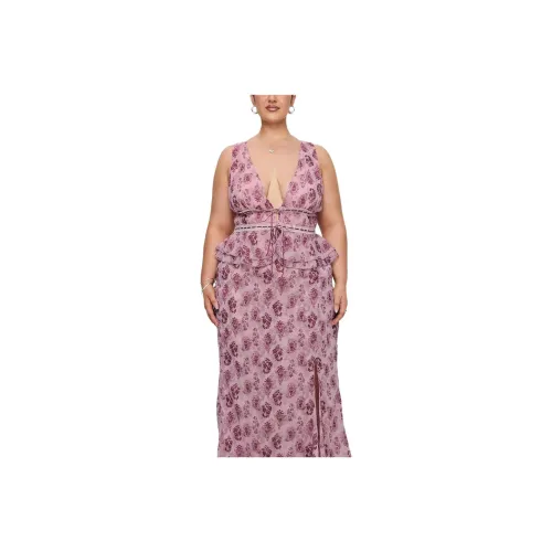 PRINCESS POLLY NIKOLISE TOP PURPLE CURVE Tank Tops Women's PURPLE/Purple