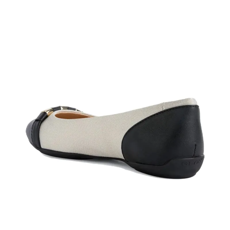 GEOX Charlene Casual Single Shoes Women's Black White-2