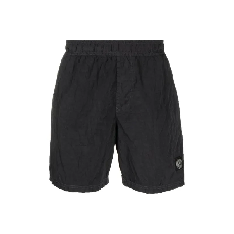 STONE ISLAND Logo Patch Elasticated Waist Shorts-0