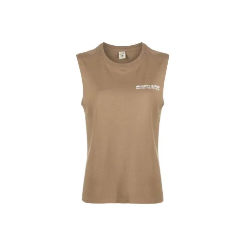 SPORTY & RICH Made In Usa Muscle T-Shirt 'Espresso/White'