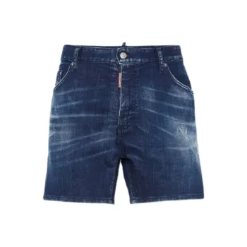DSQUARED 2 Dark Milky Way Wash Bro Jean Shorts