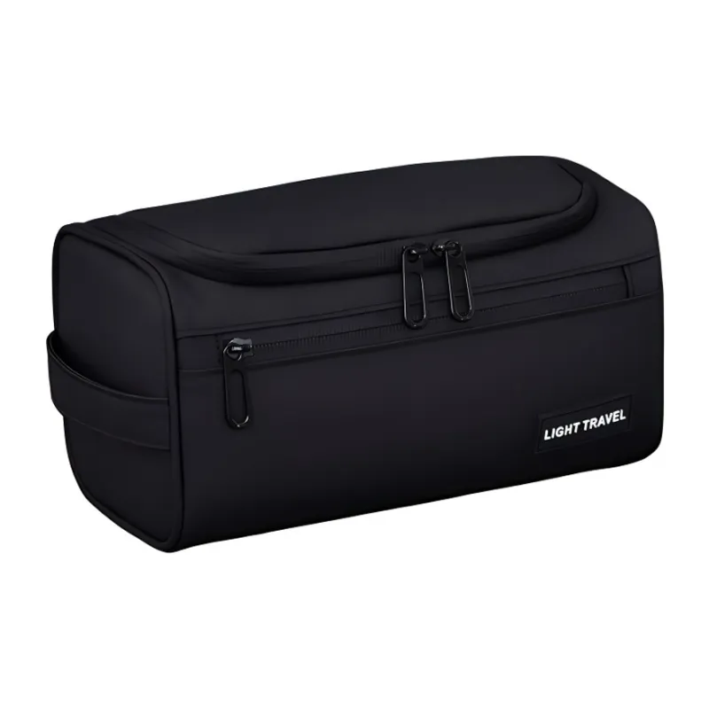 LETOO Membrana Dermalis Toiletry Bag, Travel Storage Bag Regular Unisex Gray Black-5