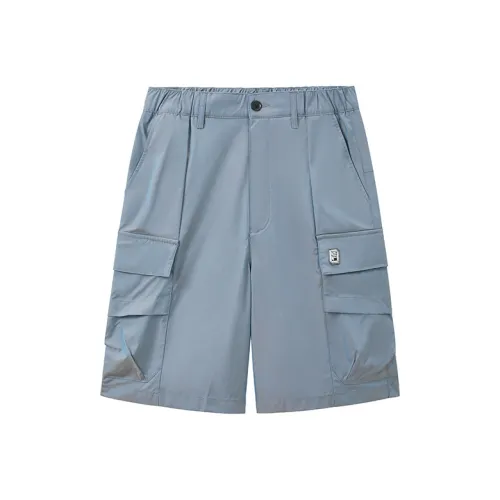 FUN Casual Shorts Men's Gray Purple