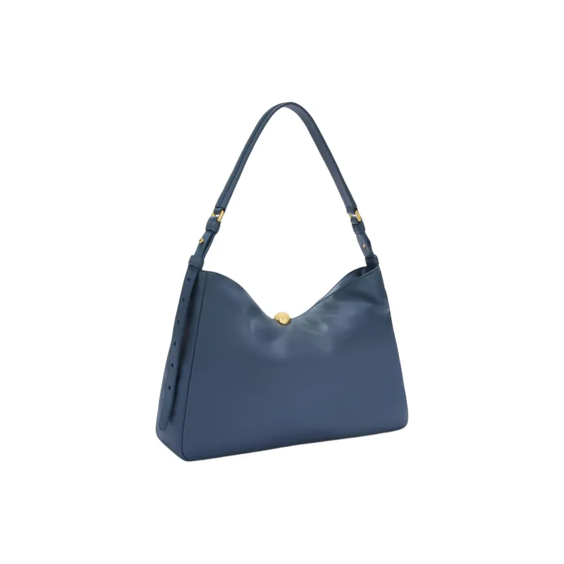 Furla Calfskin Shoulder Bag Tubas Women's Blue-1